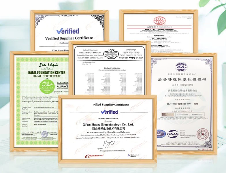 Haoze Bio certificate